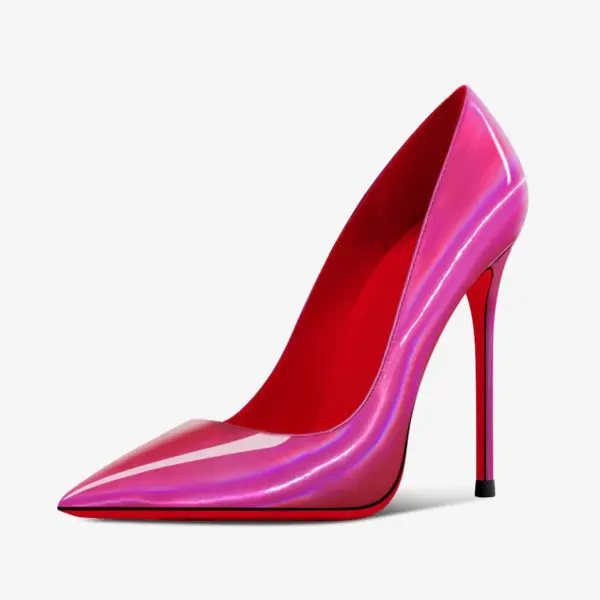 2025 new laser silver 12cm sexy shallow mouth super high heels for women, thin heels, red pointed professional single shoes - AliExpress 322 - Image 3