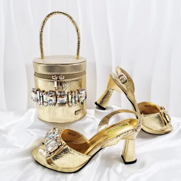 doershow New Italian Shoe and Bag Set New 2025 Women Shoes and Bag Set In Italy SILVER Italian Shoes with Matching Bag SM1-1 - AliExpress 322 - Image 2