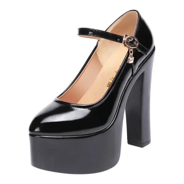 15cm Small Size 32-43 Sexy Extreme Block High Heels Shoes for Dress Model Party Wedding 2025 Shallow Thick Bottom Platform Pumps - AliExpress - Image 5