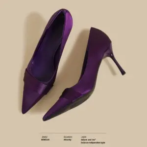 French Satin High Heels