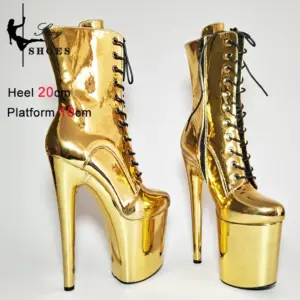 New Gold Platform 20cm/8Inch Boots