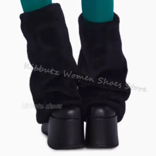 Furry Platform Ankle Boots - Image 3