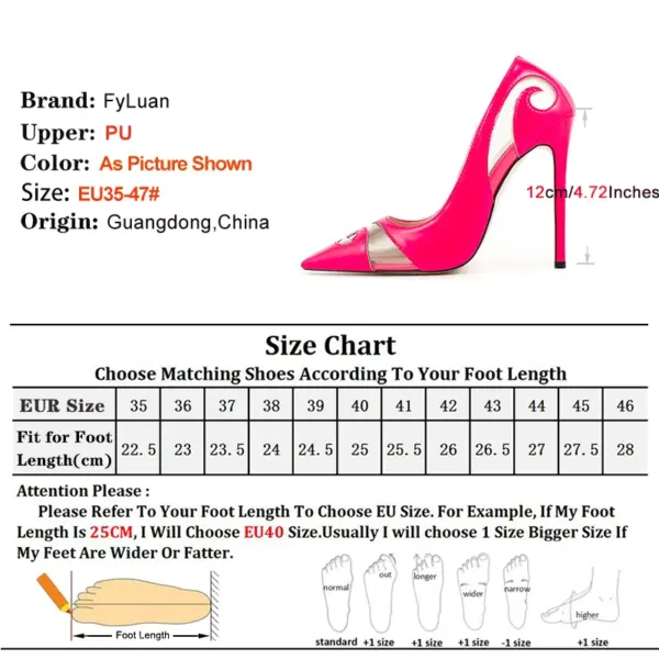 2025 New Sexy Hollow High Heels For Women 12CM Summer Pointed Fashion Single Shoes Party Club Ladies Rose Red Pumps Size 35-47 - AliExpress 322 - Image 4