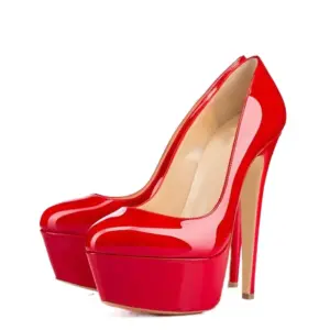 New Women Pumps Extremely High Heels Shoes14cm Sexy Patent Leather Woman Wedding Party Shoes Platform Stiletto Red 817-9PA - AliExpress 322