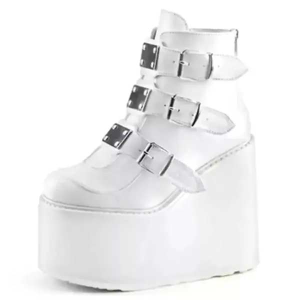 High Platform Shoe | Designer Boots | Belt Buckle | Ankle Boots | Wedges - Ankle Boots Women - Aliexpress - Image 4