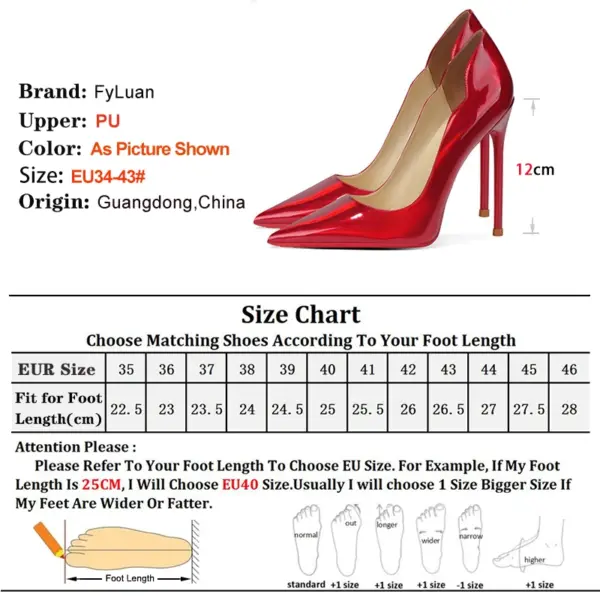 FyLuan Laser Red Female Wedding Shoes Fashionable Banquet Slim Heels Sexy Shallow Mouth Dress Women Stiletto Pointed Toe Pumps - AliExpress 322 - Image 4