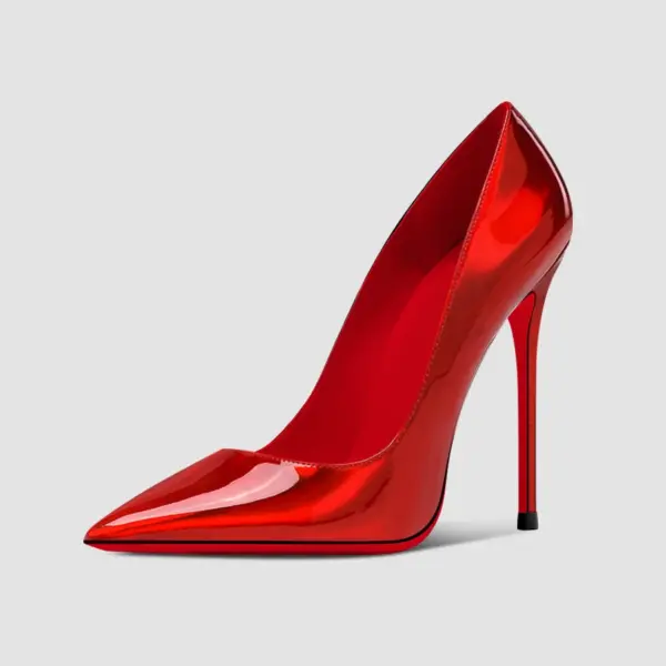 2025 new laser silver 12cm sexy shallow mouth super high heels for women, thin heels, red pointed professional single shoes - AliExpress 322 - Image 6