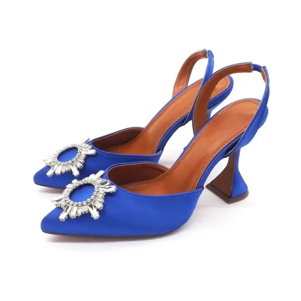 2025 Fall Fashion Pointed Toe High Heels Sun Buckle Baotou Women's Sandals Backspace Low Top Single Shoes - AliExpress 322 - Image 4
