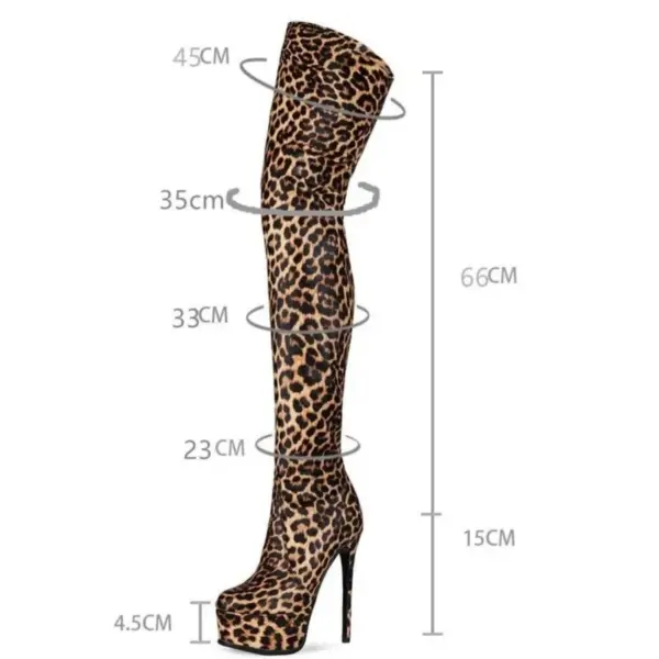 Fashionable and Sexy Thick Soledhigh-heeledpatent Leather Round Toezipper Bootsfor Women'sparty Role-playing Over The Knee Boots - AliExpress 322 - Image 2