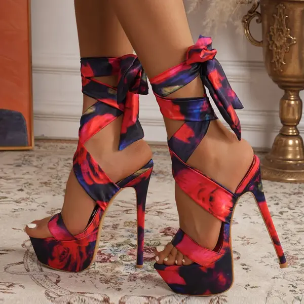 Liyke Model Catwalk 16CM Super High Heels Platform Sandals For Women Sexy Open Toe Banquet Party Stripper Pole Dance Shoes Red - AliExpress 322 - Image 2
