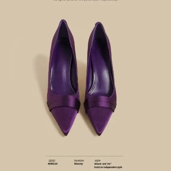French Satin High Heels - Image 2