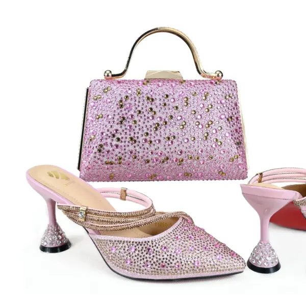Doershow Italian Shoe and Bag Set New 2024 Women Shoes and Bag Set In Italy skyblue Italian Shoes with Matching Bag HGH1-16 - AliExpress 322 - Image 4