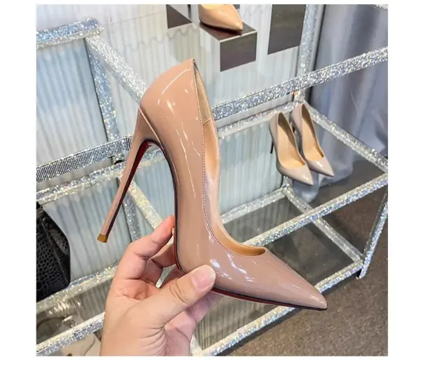 Stiletto Shoes Red Toes | Women Brown Red Bottom Heels | Red Bottom Stilettos Shoes - Pumps - Aliexpress - Image 4