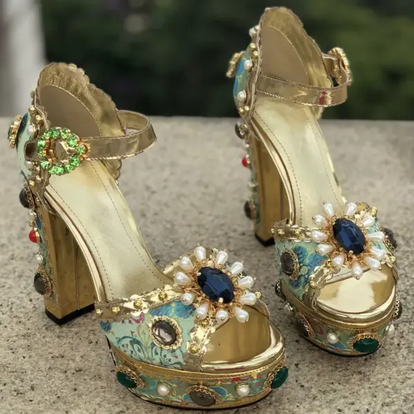 Women's Luxury Brand Sandals High Heel | Luxury Brand Women Sandal - Brand Women - Aliexpress - Image 3