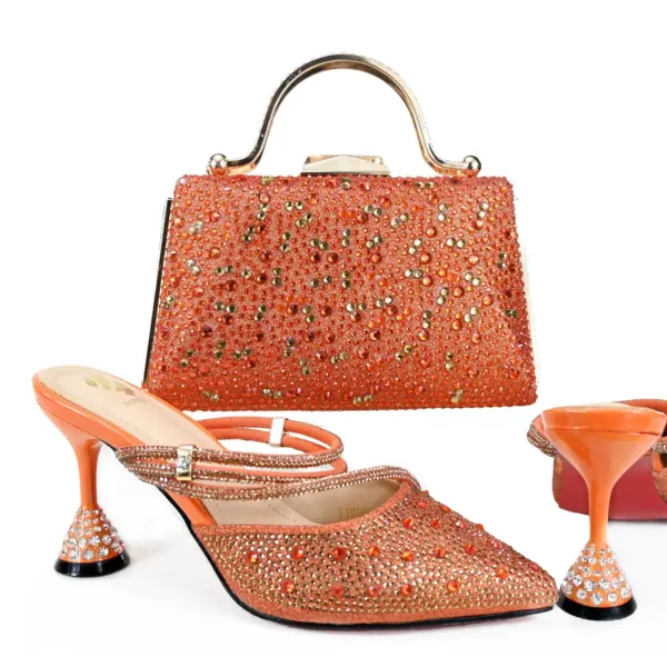 Doershow Italian Shoe and Bag Set New 2024 Women Shoes and Bag Set In Italy skyblue Italian Shoes with Matching Bag HGH1-16 - AliExpress 322 - Image 5