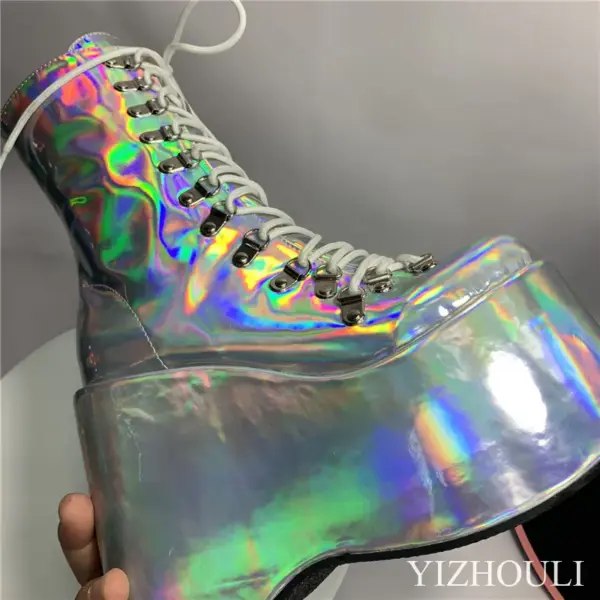 12.5cm fashion wedge heel, stage performance style, street style, sexy custom boots, model stage show ankle boots - AliExpress 322 - Image 4