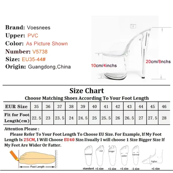 Transparent Crystal Women Sandals Pole Dancing - Image 4