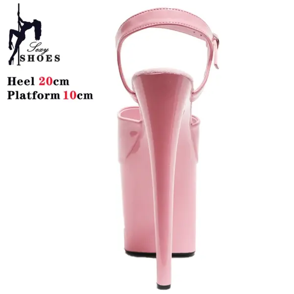 New Pink Heels Buckle Strap Women Sandals Platform Open Toe Non-slip Suede Bride's Wed-ding Shoes Stripper Nightclub Party Heels - AliExpress - Image 4