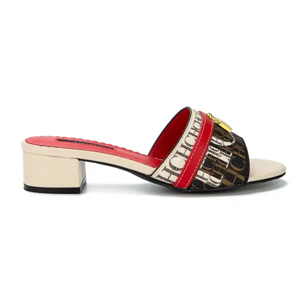 Summer 2025 Red Brown Beige Wedge Heel Sandals Retro Color Block Cross Strap Women Vacation Commute Buckle Wave Traction - AliExpress 322 - Image 3