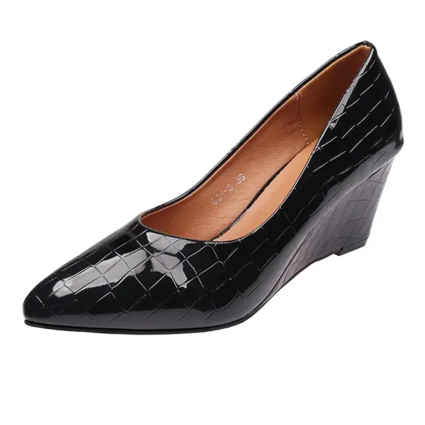 2025 Spring Summer Wedges Heels Women Party Shoes Fashion Office Pointed Toe Plus Size 42 Gold Silver Black Ladies Pumps - AliExpress 322 - Image 6
