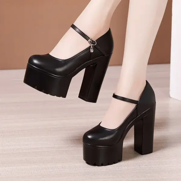 15cm Small Size 32-43 Fashion Red Silver White Wedding Shoes Women Pumps 2025 Fall Block High Heels Shoes Platform Model Partry - AliExpress 322 - Image 4