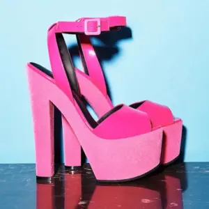 Fashion Velvet Platform Block Heel Sandals Back Cross  Strap Buckle Super High Heels Mixed Colors Woman Peep Toe Party Shoes - AliExpress 322