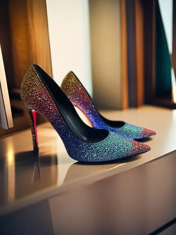 Women Full Diamond High Heel Pumps Rhinestone Pointed Toe Stiletto Heel Bling Bling Luxury Brand Colorful Crystal Wedding Shoes - AliExpress 322 - Image 3
