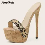 Sexy Leopard Platform Sandals