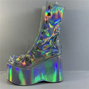 12.5cm fashion wedge heel, stage performance style, street style, sexy custom boots, model stage show ankle boots - AliExpress 322