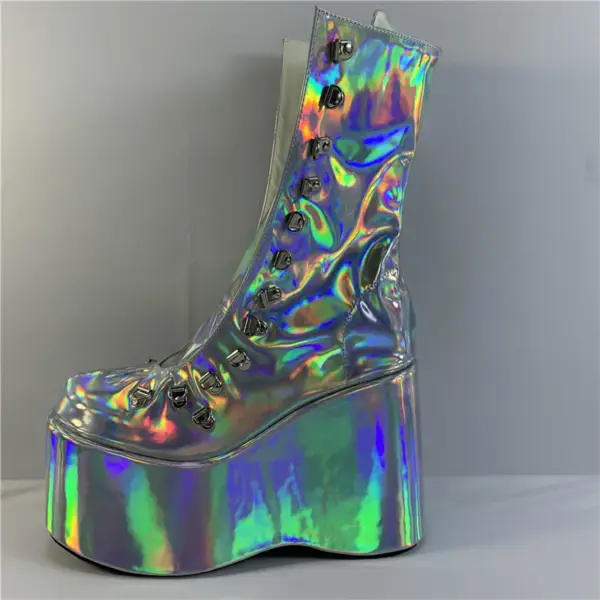 12.5cm fashion wedge heel, stage performance style, street style, sexy custom boots, model stage show ankle boots - AliExpress 322