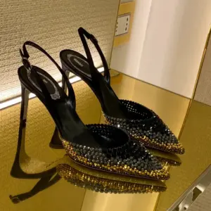 Luxury Rhinestones Gradient Slingbacks Women Pumps Fashion Bling Crystal Banquet Stiletto High Heels Fashion Party Prom Shoes - AliExpress
