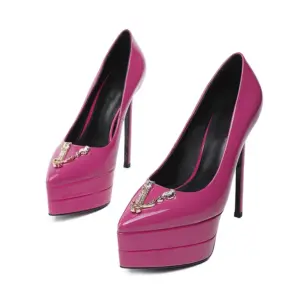 2023 15cm Stiletto High Heel Pointed Lacquer Leather Fashion Sexy High Heels Wedding Party Luxury Brand High Heels Women's Shoes - AliExpress