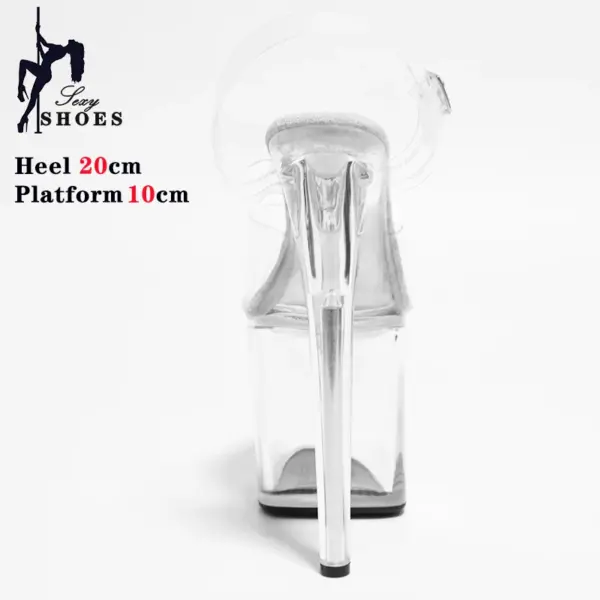 Transparent Crystal Women Sandals Pole Dancing - Image 5
