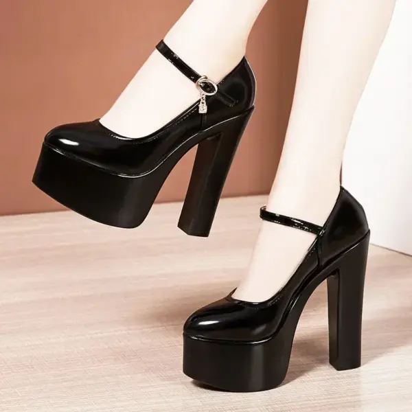 15cm Small Size 32-43 Sexy Extreme Block High Heels Shoes for Dress Model Party Wedding 2025 Shallow Thick Bottom Platform Pumps - AliExpress