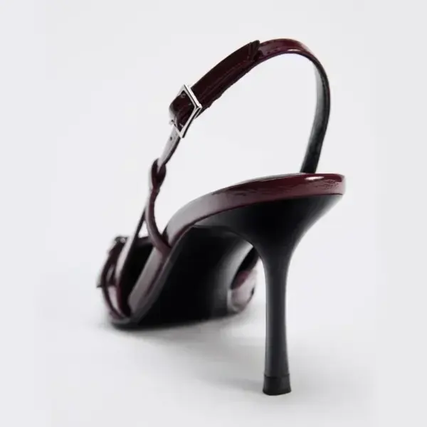 Luxury Silver Mules High Heels Women Sexy Pointed Toe Slingbacks Thin High Heels Sandals Elegant Metal Buckle Design Women Pumps - AliExpress 322 - Image 6