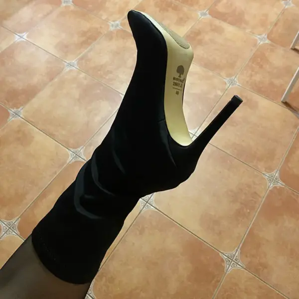 Women 7.5cm 10cm Silk Sock Boots - Image 2
