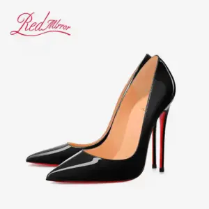 Elegante High Heels für schwarze Damen, rote glänzende Unterteile, Luxusmarke, Damen-Absätze, Trend 2022, spitze Zehen, sexy Party-Pumps, Schuhe für Damen - AliExpress 322
