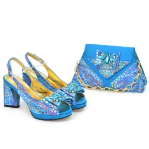 Neues modisches Luxus-Schuh- und Taschenset für Partys für Damen, nigerianisches italienisches Schuh- und Taschenset mit Strasssteinen verziert - AliExpress 322