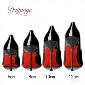 Heels Für frauen 2025 Trend Leder Luxus Rote Untere High Heels 12 cm Spitz Stiletto Pumps Elegante Sexy Party hochzeit Schuhe - AliExpress