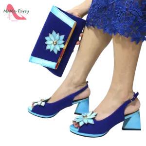 2024 neues Design spezielle Mode afrikanische Damenschuhe passende Tasche Set hohe Qualität mit Plattform bequeme Absätze für Teil - AliExpress 322